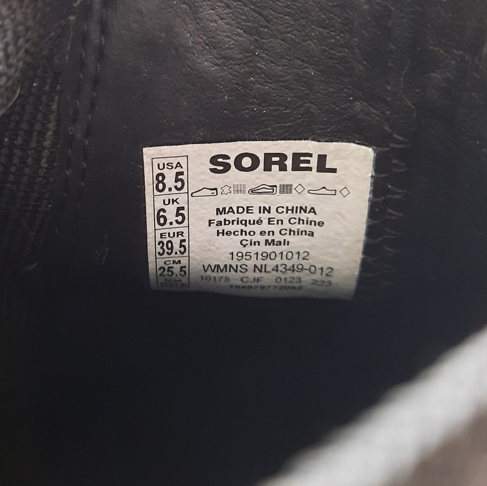 Sorel Women's Brex Heel Chelsea Boots Gentle Used In Box 8.5 Vintage Pink Black - Picture 11 of 16
